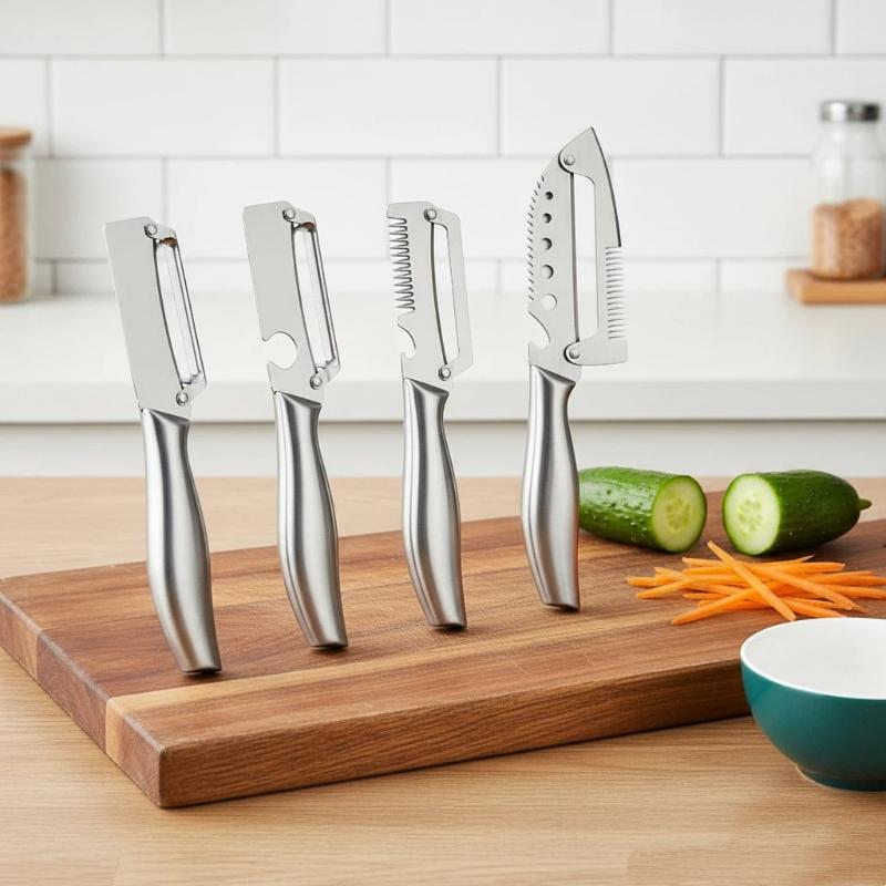 Dosa Pan Iron - 5 in 1 野菜ピーラー ステンレス製ハンドル フルーツスライサー