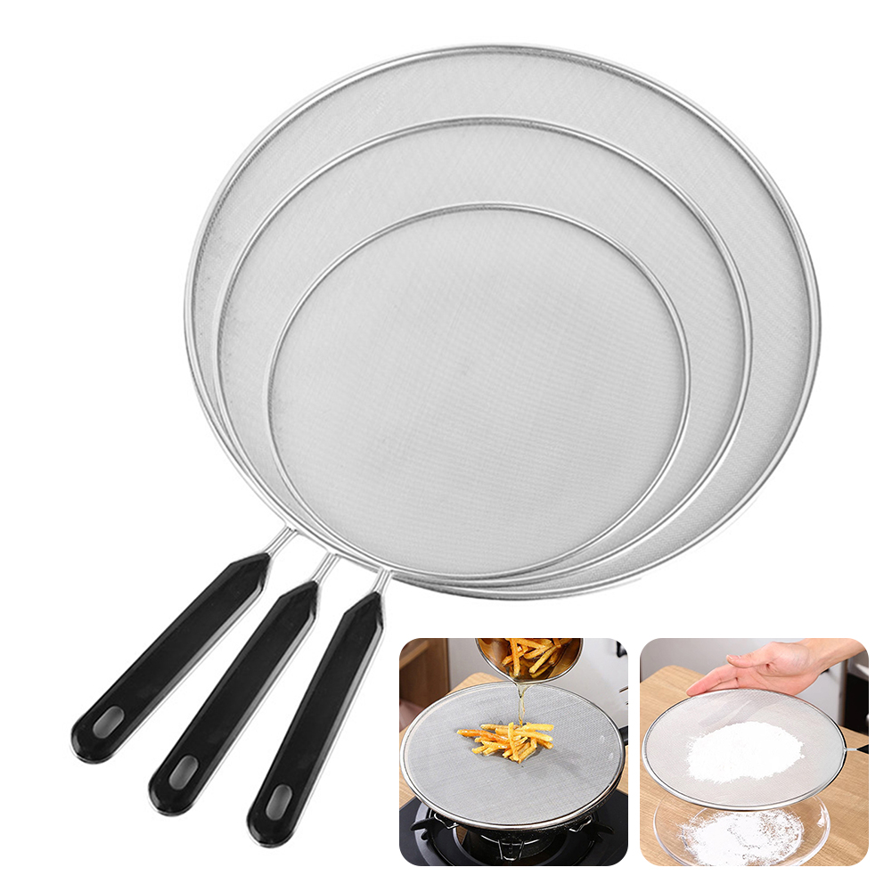 Dosa Pan Iron - 19-33 センチメートルステンレス鋼油はねスクリーンフライパンメッシュガードキッチン調理ツール多目的フィルターネットフライパン