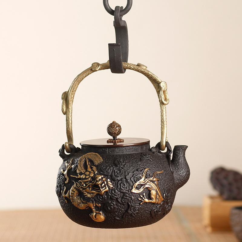 1.2L鋳鉄製水壺/功夫茶壺（模様入り）、高級ビジネスギフト - Dosa Pan Iron のレビューと価格