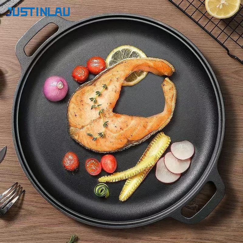 JUSTINLAU ダブルイヤーフライパン 鋳鉄製卵ステーキ - Dosa Pan Iron のレビューと価格
